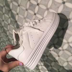 white platform sneakers